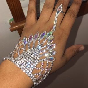 Crystal Bracelet and Earrings Set ( iridescent )